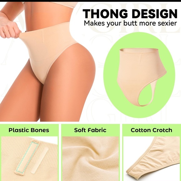 Anygirl Tummy Control Thong Shapewear for Women Tummy Control Seamless Shaping - Picture 5 of 5